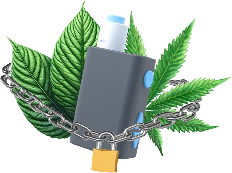 Restricted-industry product marketing illustration